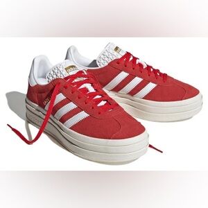adidas Gazelle Bold Red Cloud White, Womens size 8.5